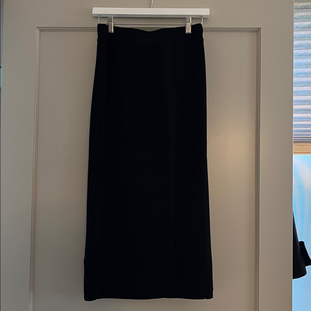 J.Crew | Merino wool sweater-knit wrap skirt | Black | Size XS - Picture 3 of 12